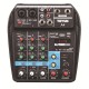 A4 4 Channel bluetooth 4.0 Audio Mixer Mixing Console Sound Card 48V Phantom Power