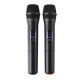 V3002 VHF Wireless Microphone System 2PCS Handheld LCD Mic with 2 CH Receiver