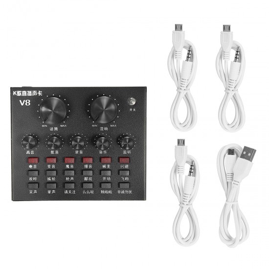 V8 Noise Reduction 12 Sound Effect Audio Mixing Mixer Console Sound Card V8 Noise Reduction 12 Sound Effect Audio Mixing Mixer Console Sound Card