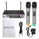 VHF Wireless Microphone Receiver 2 Channel Transmitter System Two Handheld Microphone VHF Wireless Microphone Receiver 2 Channel Transmitter System Two Handheld Microphone