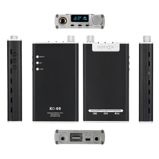 XD-05 Portable Audio AMP DAC Headphone Amplifier Support Native DSD Decoding 32bit/384khz