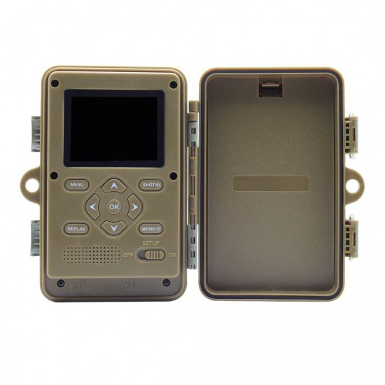 RD1005 IP66 Waterproof 2.4 Inch Screen TFT 12MP 1080P HD Night Vision Wildlife Trail Track Hunting Camera with Built-in Microphone