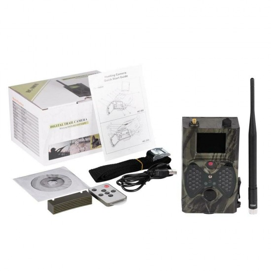 HC-300M 12MP 1080P Hunting Camera 2G MMS SMTP SMS Cellular Wireless Night Vision Surveillance Wildlife Trail Camera