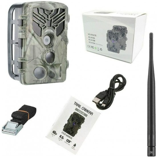 HC-810M 2G MMS SMS Email 16MP HD 1080P 0.3s Trigger 120° Range IR Night Version Wildlife Trail Hunting Camera Trap Camera HC-810M 2G MMS SMS Email 16MP HD 1080P 0.3s Trigger 120° Range IR Night Version Wildlife Trail Hunting Camera Trap Camera