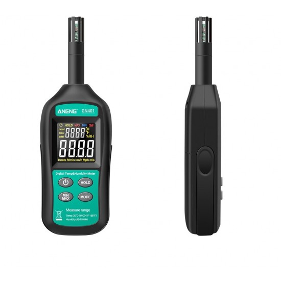 GN401 Mini Temperature Humidity Meter Handheld No Contact Precision Digital Air Thermometer Hygrometer Gauge Tester
