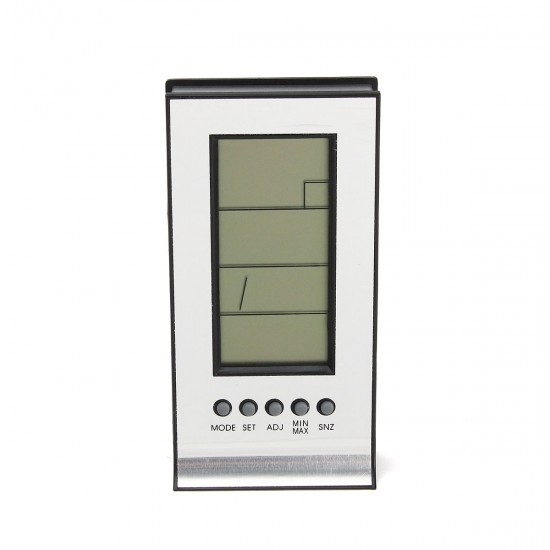 Clock + LCD Digital Day Hygrometer Humidity Thermometer Temperature Meter Indoor