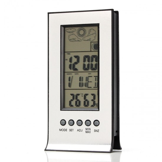 Clock + LCD Digital Day Hygrometer Humidity Thermometer Temperature Meter Indoor Clock + LCD Digital Day Hygrometer Humidity Thermometer Temperature Meter Indoor