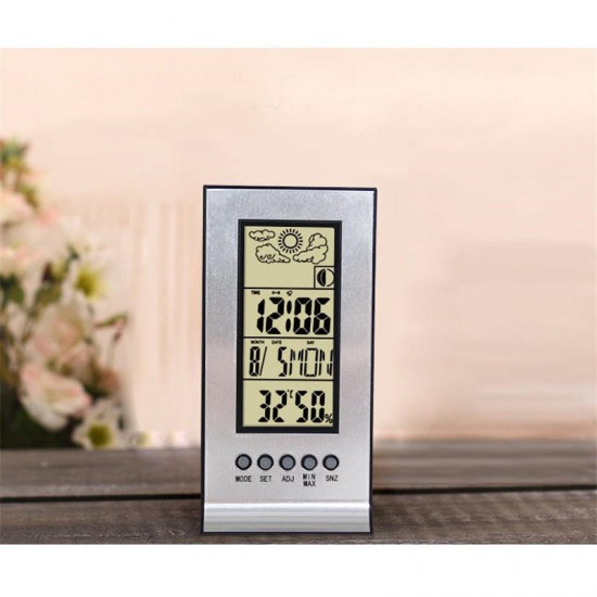 Clock + LCD Digital Day Hygrometer Humidity Thermometer Temperature Meter Indoor Clock + LCD Digital Day Hygrometer Humidity Thermometer Temperature Meter Indoor