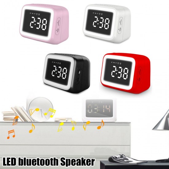 Digital Alarm Clock FM Radio Wireless bluetooth 5.0 LED Mirror With Speaker Digital Alarm Clock FM Radio Wireless bluetooth 5.0 LED Mirror With Speaker