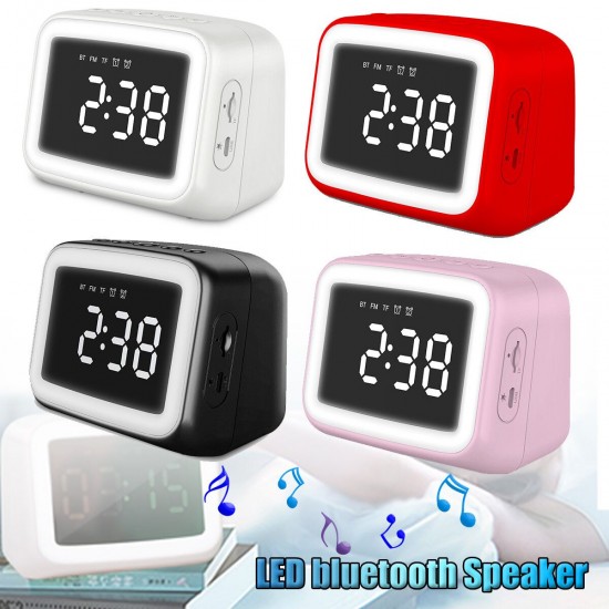Digital Alarm Clock FM Radio Wireless bluetooth 5.0 LED Mirror With Speaker Digital Alarm Clock FM Radio Wireless bluetooth 5.0 LED Mirror With Speaker