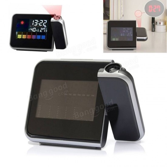Digital Color LED Screen Alarm Time Laser Wall Projector Projection Calendar Humidity Date Max/Min Temperature Digital Color LED Screen Alarm Time Laser Wall Projector Projection Calendar Humidity Date Max/Min Temperature