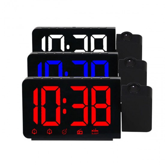 Digital LED Alarm Clock Time Projection Snooze FM Radio Adjustable Brightness Digital LED Alarm Clock Time Projection Snooze FM Radio Adjustable Brightness
