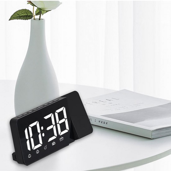 Digital LED Alarm Clock Time Projection Snooze FM Radio Adjustable Brightness Digital LED Alarm Clock Time Projection Snooze FM Radio Adjustable Brightness