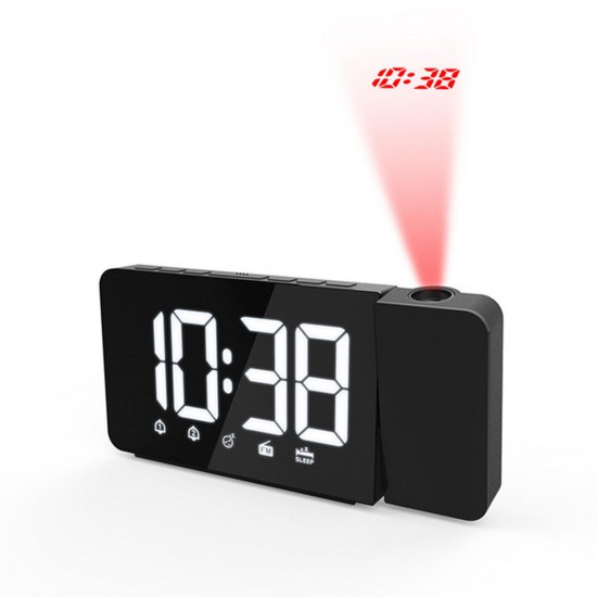 Digital LED Alarm Clock Time Projection Snooze FM Radio Adjustable Brightness Digital LED Alarm Clock Time Projection Snooze FM Radio Adjustable Brightness
