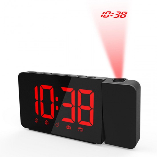 Digital LED Alarm Clock Time Projection Snooze FM Radio Adjustable Brightness Digital LED Alarm Clock Time Projection Snooze FM Radio Adjustable Brightness