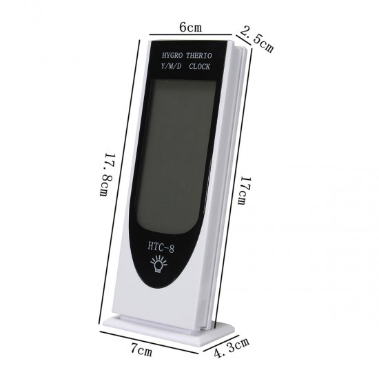 Digital Large LCD Alarm Clock Thermometer Calendar Hygrometer with Night Light Digital Large LCD Alarm Clock Thermometer Calendar Hygrometer with Night Light