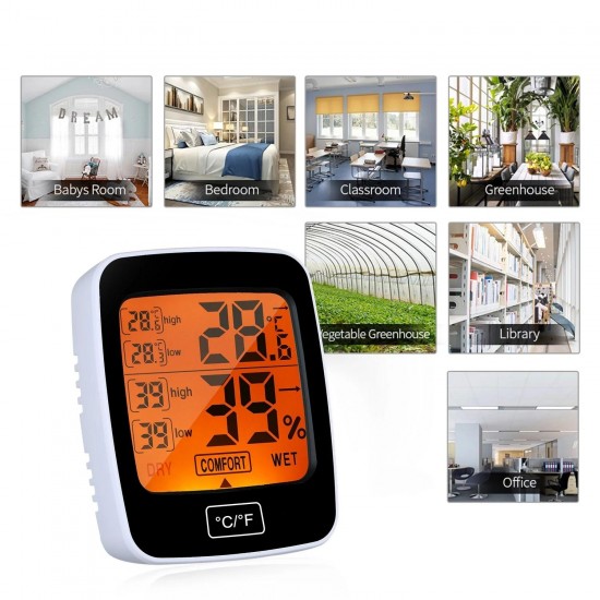 Digital Temperature Humidity Meter Thermo-hygrometer °C/°F Thermometer Hygrometer Digital Temperature Humidity Meter Thermo-hygrometer °C/°F Thermometer Hygrometer