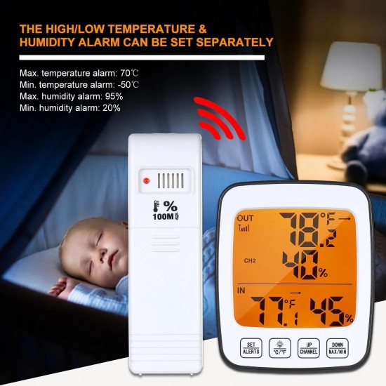 Digital Temperature & Humidity Meter Thermo-hygrometer °C/°F Thermometer Hygrometer Digital Temperature & Humidity Meter Thermo-hygrometer °C/°F Thermometer Hygrometer