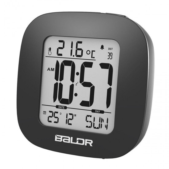 Display LCD Digital Thermometer Alarm Snooze Clock Time Calendar Temperature Date