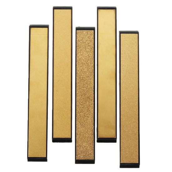 5PCS Titanium Coated Diamond Knifes Sharpener 80/200/600/1000/2000 Grit Angle Sharpening Sharpen Stone Whetstone Bar with Base 5PCS Titanium Coated Diamond Knifes Sharpener 80/200/600/1000/2000 Grit Angle Sharpening Sharpen Stone Whetstone Bar with Base