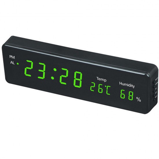 Electronic LED Digital Thermometer Hygrometer Temperature Humidity Display Wall Clock Electronic LED Digital Thermometer Hygrometer Temperature Humidity Display Wall Clock