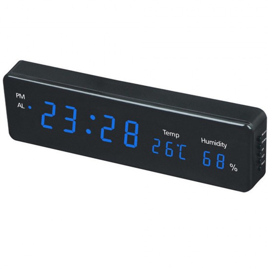 Electronic LED Digital Thermometer Hygrometer Temperature Humidity Display Wall Clock Electronic LED Digital Thermometer Hygrometer Temperature Humidity Display Wall Clock