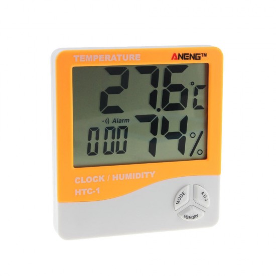 Electronic Temperature Humidity Meter Thermometer Hygrometer Weather Alarm Clock