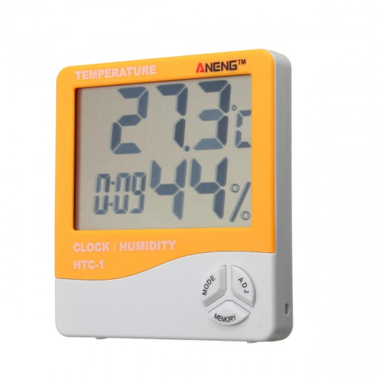 Electronic Temperature Humidity Meter Thermometer Hygrometer Weather Alarm Clock