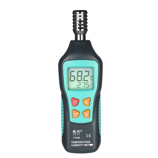 FY866 Digital Thermometer Hygrometer Mini Weather Station Wet Bulb Dew Point Temperature Meter LCD Display With Backlight Data Hold FY866 Digital Thermometer Hygrometer Mini Weather Station Wet Bulb Dew Point Temperature Meter LCD Display With Backlight Data Hold