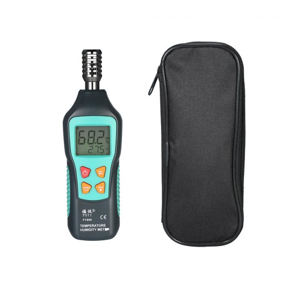 FY866 Digital Thermometer Hygrometer Mini Weather Station Wet Bulb Dew Point Temperature Meter LCD Display With Backlight Data Hold