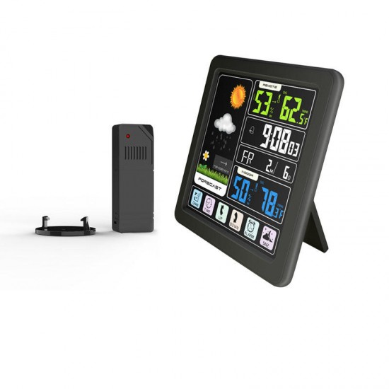 Full Touch Screen Wireless Weather Station Multi-function Color Screen Indoor and Outdoor Temperature Hygrometer Support Seven Languages Full Touch Screen Wireless Weather Station Multi-function Color Screen Indoor and Outdoor Temperature Hygrometer Support Seven Languages