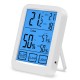 LCD Digital Touch Screen Indoor Thermometer Hygrometer Temp Humidity Meter Light