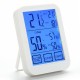 LCD Digital Touch Screen Indoor Thermometer Hygrometer Temp Humidity Meter Light