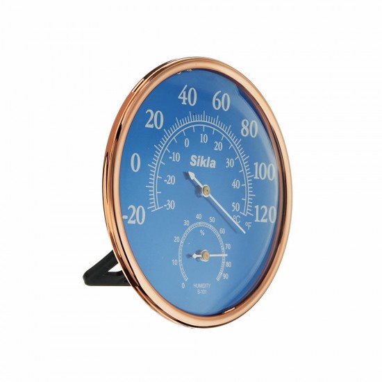 Large Round Fahrenheit Celsius Thermometer Hygrometer Temperature Humidity Monitor Meter Gauge