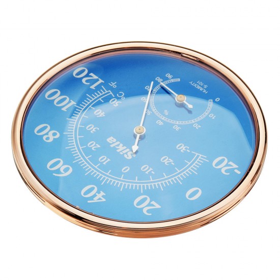 Large Round Fahrenheit Celsius Thermometer Hygrometer Temperature Humidity Monitor Meter Gauge