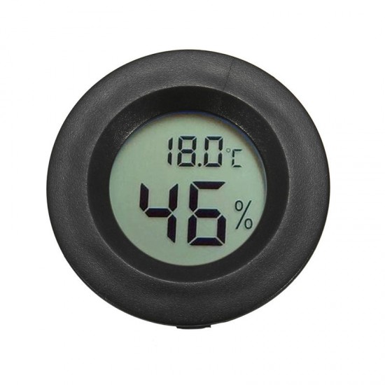 Mini Digital LCD Temperature Humidity Meter Thermometer Hygrometer Round