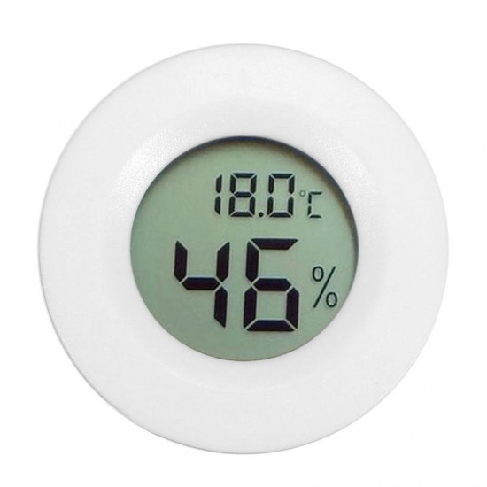 Mini Digital LCD Temperature Humidity Meter Thermometer Hygrometer Round