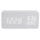 Modern Wooden Wood Digital Thermometer USB Charger LED Desk Alarm Wireless Clock Modern Wooden Wood Digital Thermometer USB Charger LED Desk Alarm Wireless Clock