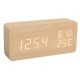 Modern Wooden Wood Digital Thermometer USB Charger LED Desk Alarm Wireless Clock Modern Wooden Wood Digital Thermometer USB Charger LED Desk Alarm Wireless Clock