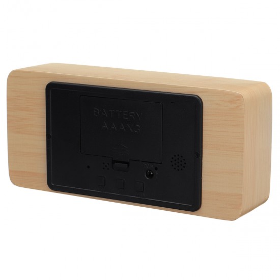Modern Wooden Wood Digital Thermometer USB Charger LED Desk Alarm Wireless Clock Modern Wooden Wood Digital Thermometer USB Charger LED Desk Alarm Wireless Clock