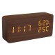Modern Wooden Wood Digital Thermometer USB Charger LED Desk Alarm Wireless Clock Modern Wooden Wood Digital Thermometer USB Charger LED Desk Alarm Wireless Clock