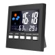 Multifunctional Color LCD Screen Temperature Hygrometer Weather Calendar Week Time Alarm Clock