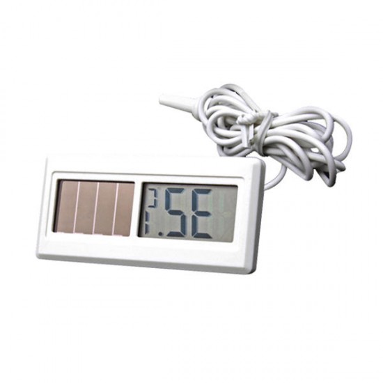 Potable Waterproof LCD Solar Digital Thermometer Sensor with 0.75M Cable Household Thermometers