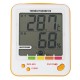 S-WS18 Hygrometer Thermometer Indoor Outdoor Humidity Monitor Digital LCD Temperature Clock Thermo Hygrometer Meter with Min/ Max Value Alarm