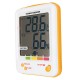 S-WS18 Hygrometer Thermometer Indoor Outdoor Humidity Monitor Digital LCD Temperature Clock Thermo Hygrometer Meter with Min/ Max Value Alarm