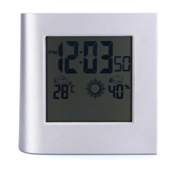 Solar Battery Wireless Weather Station Clock Temperature Sensor Meter Humidity Thermometer Solar Battery Wireless Weather Station Clock Temperature Sensor Meter Humidity Thermometer