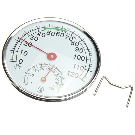 Stainless Steel Thermometer/Hygrometer for Sauna Room Temperature Humidity Meter Stainless Steel Thermometer/Hygrometer for Sauna Room Temperature Humidity Meter