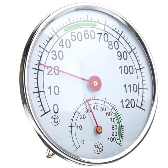 Stainless Steel Thermometer/Hygrometer for Sauna Room Temperature Humidity Meter Stainless Steel Thermometer/Hygrometer for Sauna Room Temperature Humidity Meter