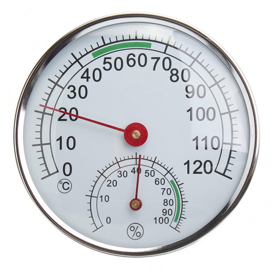 Stainless Steel Thermometer/Hygrometer for Sauna Room Temperature Humidity Meter Stainless Steel Thermometer/Hygrometer for Sauna Room Temperature Humidity Meter