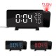 TS-5210 Thermometer Hygrometer Digital Clock 3 Color Projection LED Switch Display Time Clock Temperature Humidity FM Radio